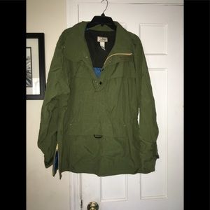 Oversized Olive Green Rain Jacket